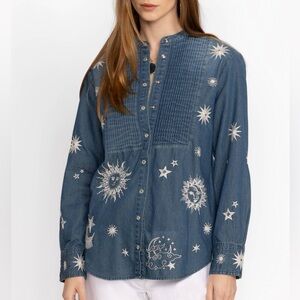 Johnny Was Andromeda Tuxedo Blouse